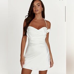 Meshki Otillie Rose Halter Mini Dress NWT